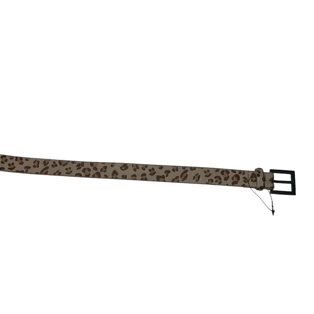 Urban Outfitters Calf Hair Slim Animal Print Skinny Belt Sz M Medium NEW FLAWS